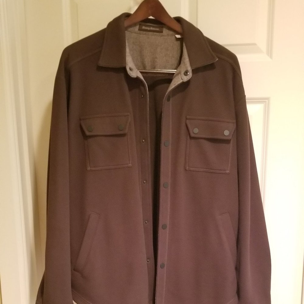 Tommy Bahama Dark Brown Shirt Jacket size XL